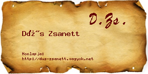 Dús Zsanett névjegykártya